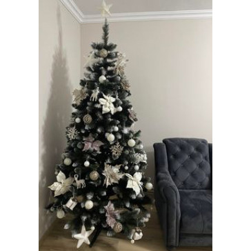 Brad artificial Eufrasio cu Varfuri Ninse si CONURI 180 cm