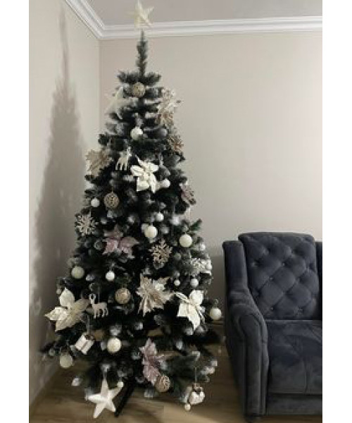 Brad artificial Eufrasio cu Varfuri Ninse si CONURI 180 cm
