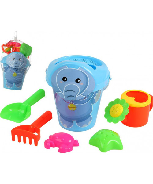 Set de jucarii de plaja elefant vesel 7 piese