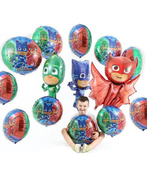 Balon din folie Eroi in Pijamale Amaya rosu