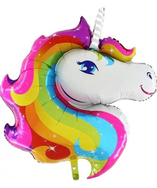 Balon din folie unicorn colorat 104cm