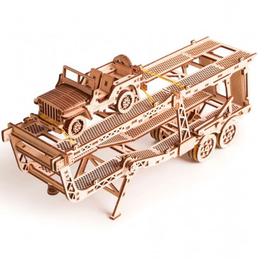 Puzzle 3D din lemn remorca auto pentru tirul Big Rig