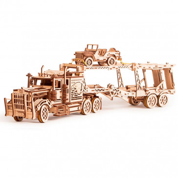 Puzzle 3D din lemn remorca auto pentru tirul Big Rig