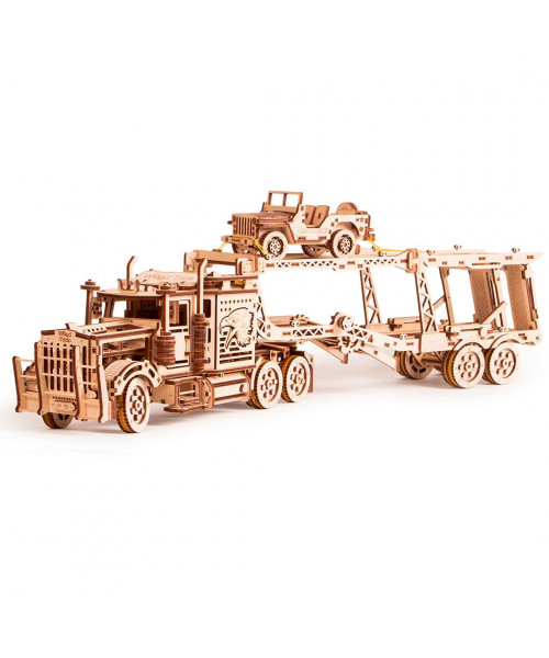 Puzzle 3D din lemn remorca auto pentru tirul Big Rig