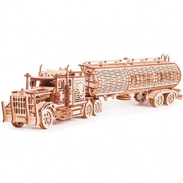 Puzzle 3D din lemn remorca cisterna pentru tirul Big Rig