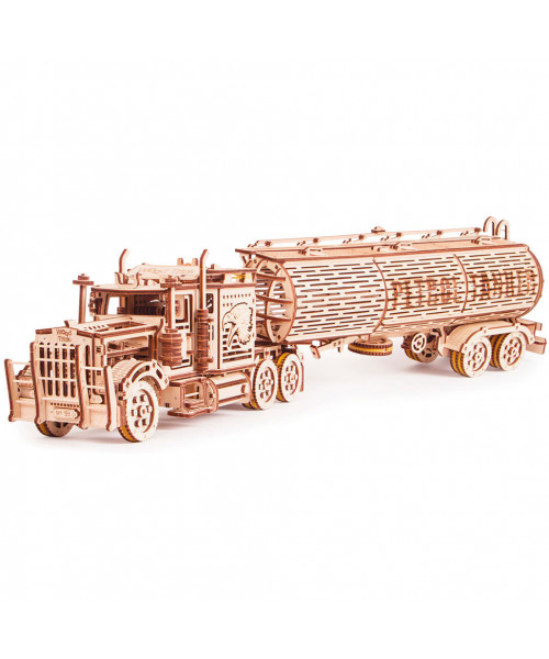 Puzzle 3D din lemn remorca cisterna pentru tirul Big Rig