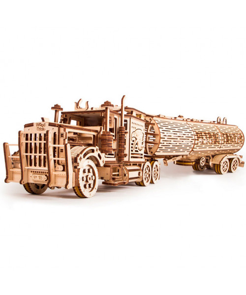Puzzle 3D din lemn remorca cisterna pentru tirul Big Rig