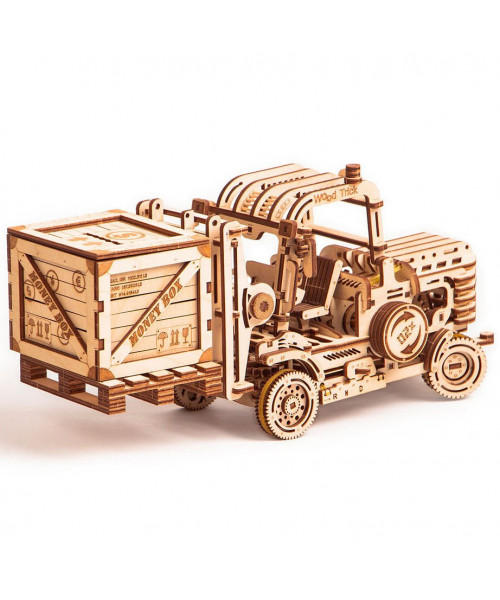 Puzzle 3D din lemn stivuitor