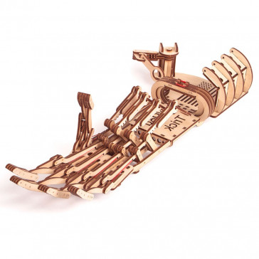 Puzzle 3D mecanic din lemn mana