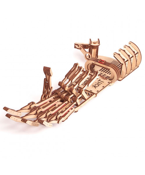 Puzzle 3D mecanic din lemn mana