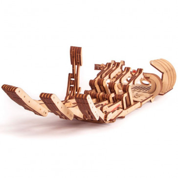Puzzle 3D mecanic din lemn mana