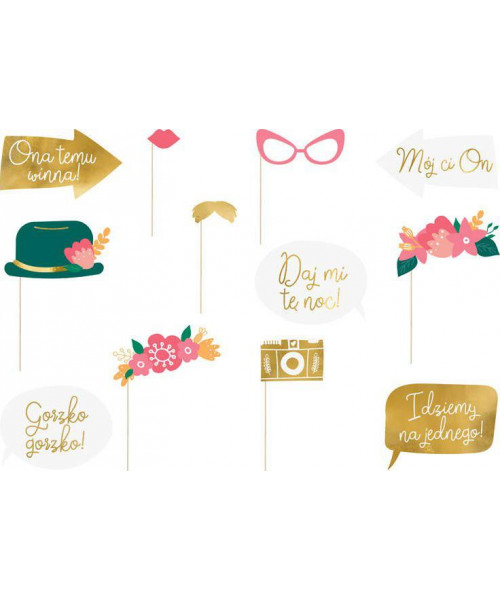 Set 12 accesorii props pentru fotografii nunta
