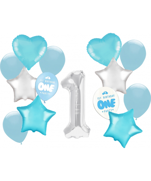 Set 14 baloane pentru aniversare 1 an