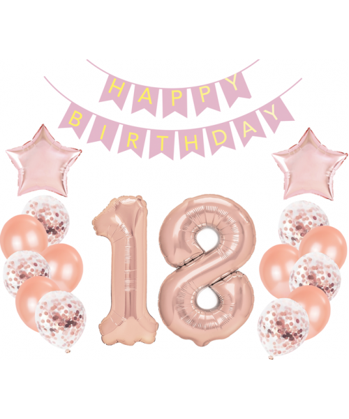 Set 20 baloane pentru majorat roz quartz