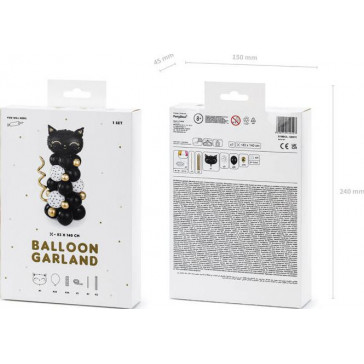 Set 34 baloane pisicuta neagra 83x140cm
