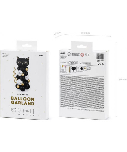 Set 34 baloane pisicuta neagra 83x140cm
