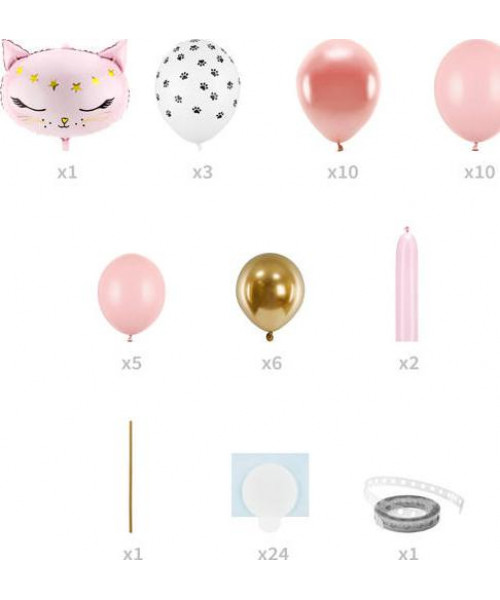 Set 34 baloane pisicuta roz 83x140cm