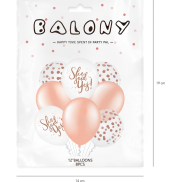 Set 8 baloane petrecerea burlacitelor She said yes