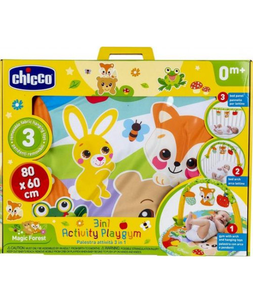 Centru de activitati pentru bebelusi Chicco Magic Forest 3 in 1 -- 80x60cm