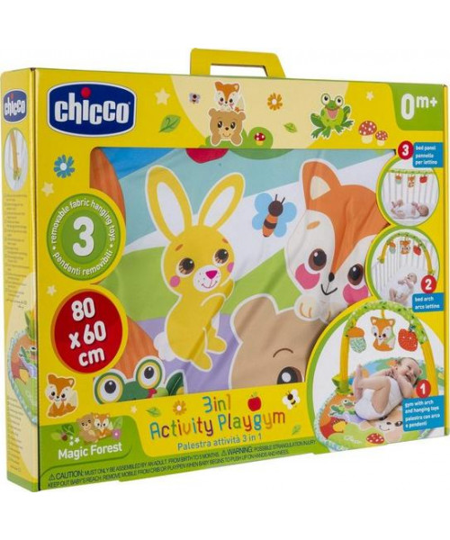 Centru de activitati pentru bebelusi Chicco Magic Forest 3 in 1 -- 80x60cm