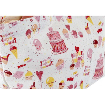 Geanta de plaja din panza roz Dkd Home Decor 34x14x32cm