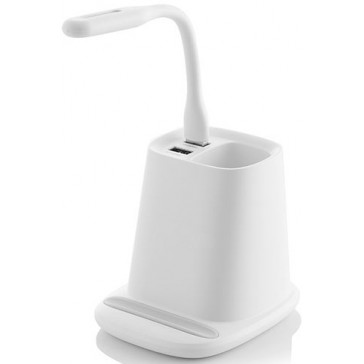 Incarcator wireless cu suport organizator și lampa led usb 5-in-1