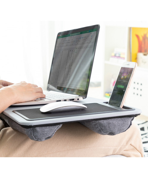 Masuta pentru laptop portabila cu perna, mouse pad si suport telefon