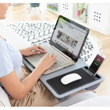 Masuta pentru laptop portabila cu perna, mouse pad si suport telefon