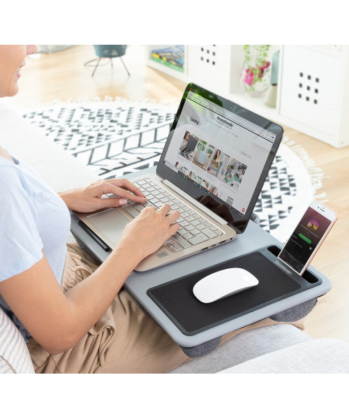 Masuta pentru laptop portabila cu perna, mouse pad si suport telefon