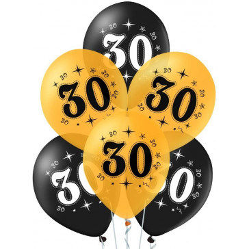 Set 10 baloane aniversare 30 ani