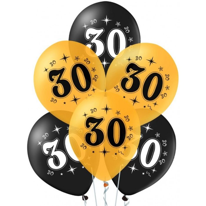 Set 10 baloane aniversare 30 ani