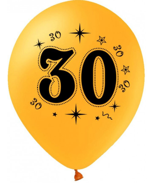 Set 10 baloane aniversare 30 ani