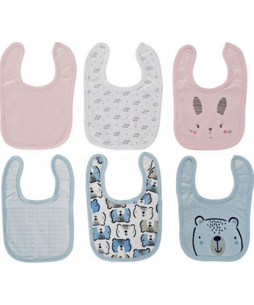 Set de 2 bavetici din bumbac diverse culori Dkd Home Decor
