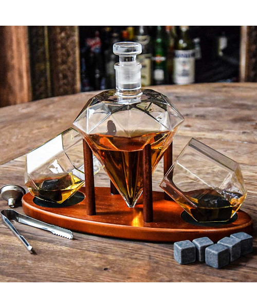 Set decantor whisky diamant Deluxe