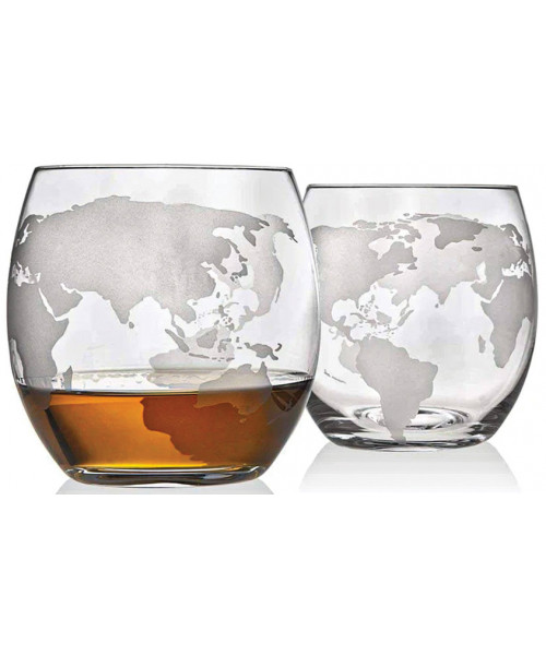 Set decantor glob whisky si cuburi pentru racire