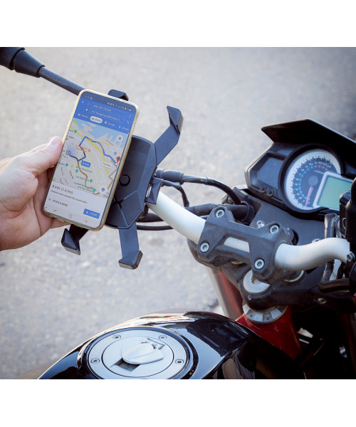 Suport automat pentru smartphone pentru toate tipurile de ghidon