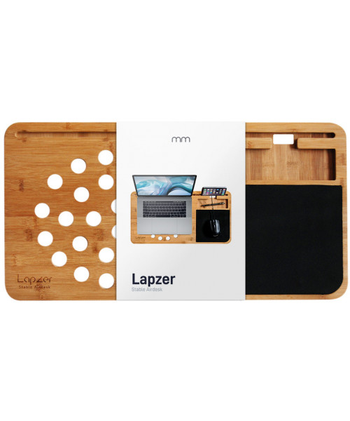 Suport pentru laptop din bambus cu mousepad