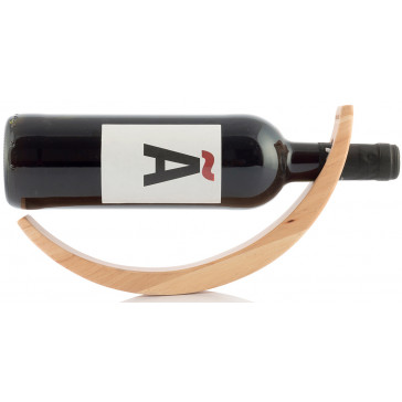 Suport din lemn pentru sticle de vin cu efect de plutire
