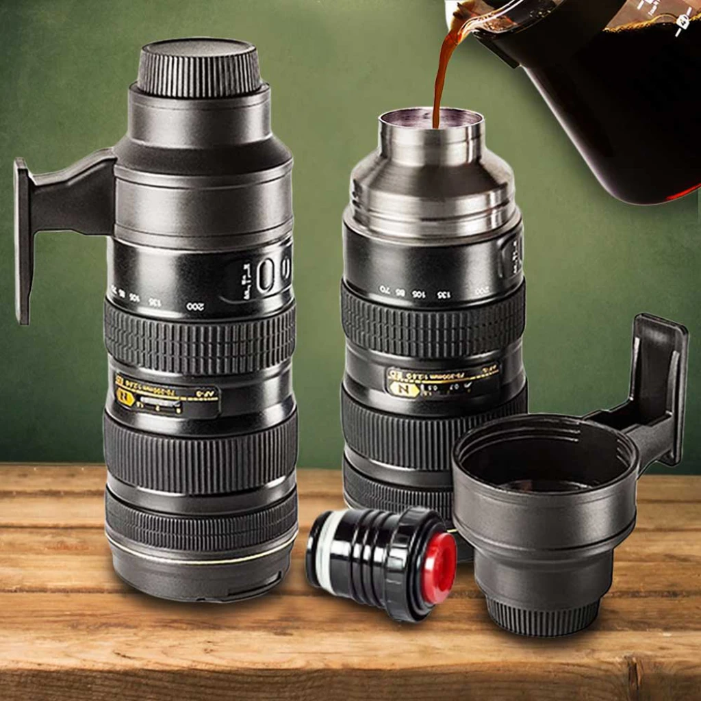 Cana termos in forma de obiectiv foto 0.5 L cadouri de craciun