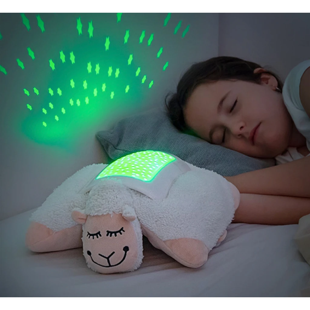 Jucarie de plus oaie cu proiector led cadouri de paste