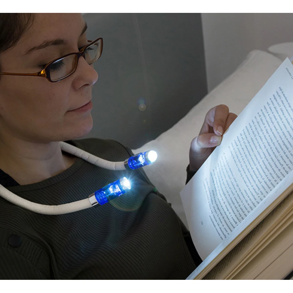 Lampa cu led si prindere de gat pentru citit cadouri secret santa